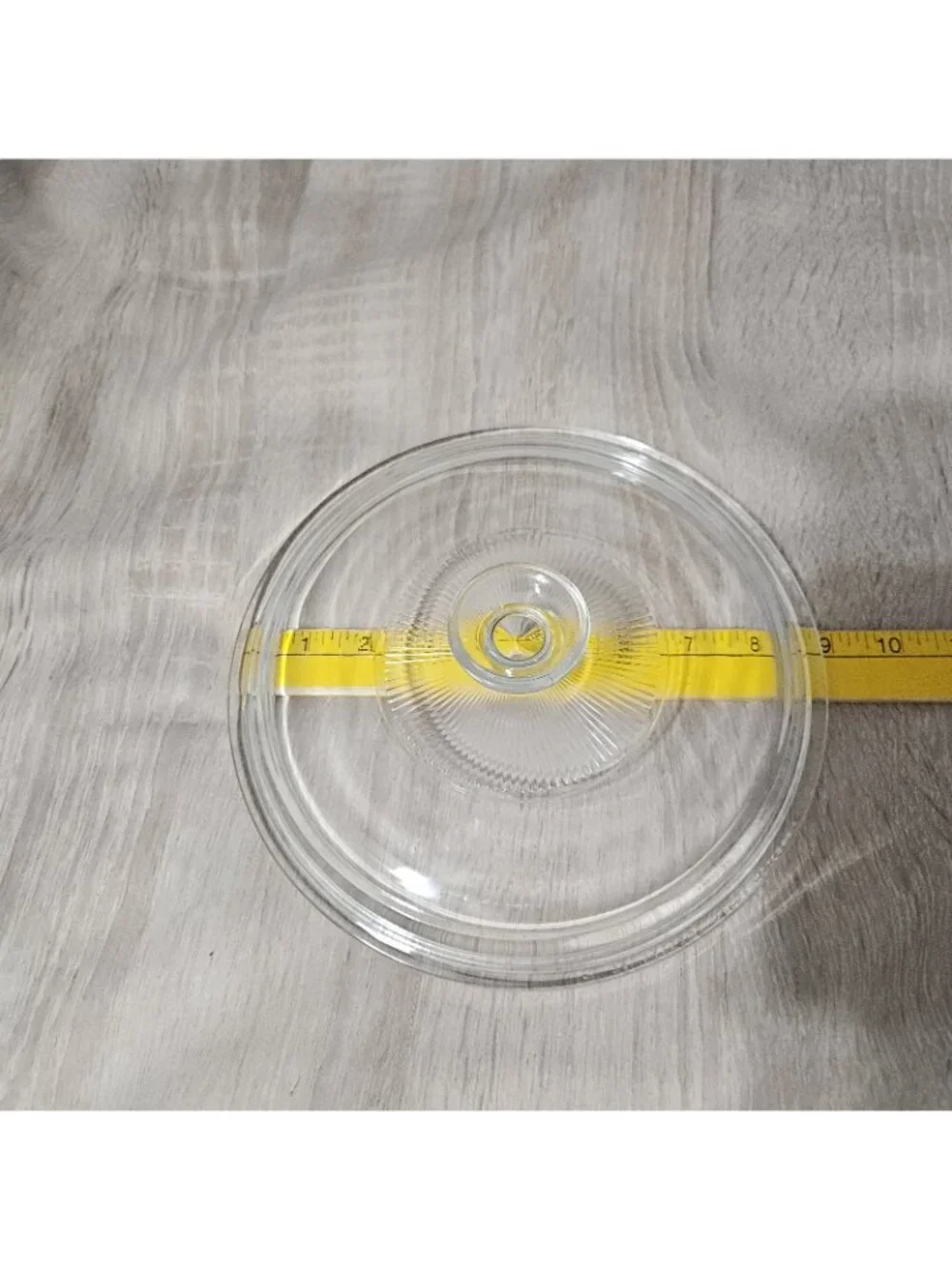 PYREX Glass Clear Round Ribbed Replacement Lid G1C A 8-3/4”